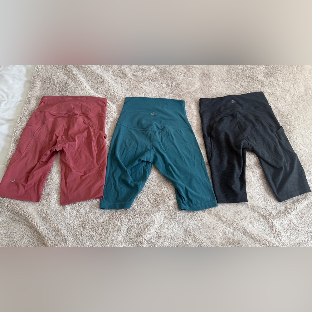 lululemon athletica Women's Athletic Shorts - Red, Teal, and Black
